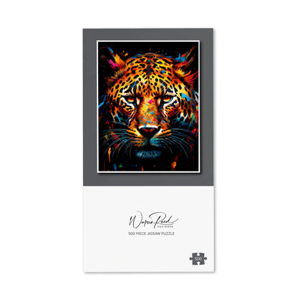 Splashart Leopard Face Jigsaw Puzzle