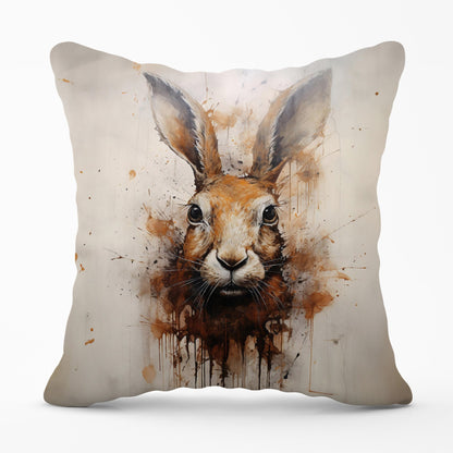 Watercolour Hare Face Cushions