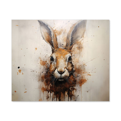 Watercolour Hare Face Kitchen Splashback