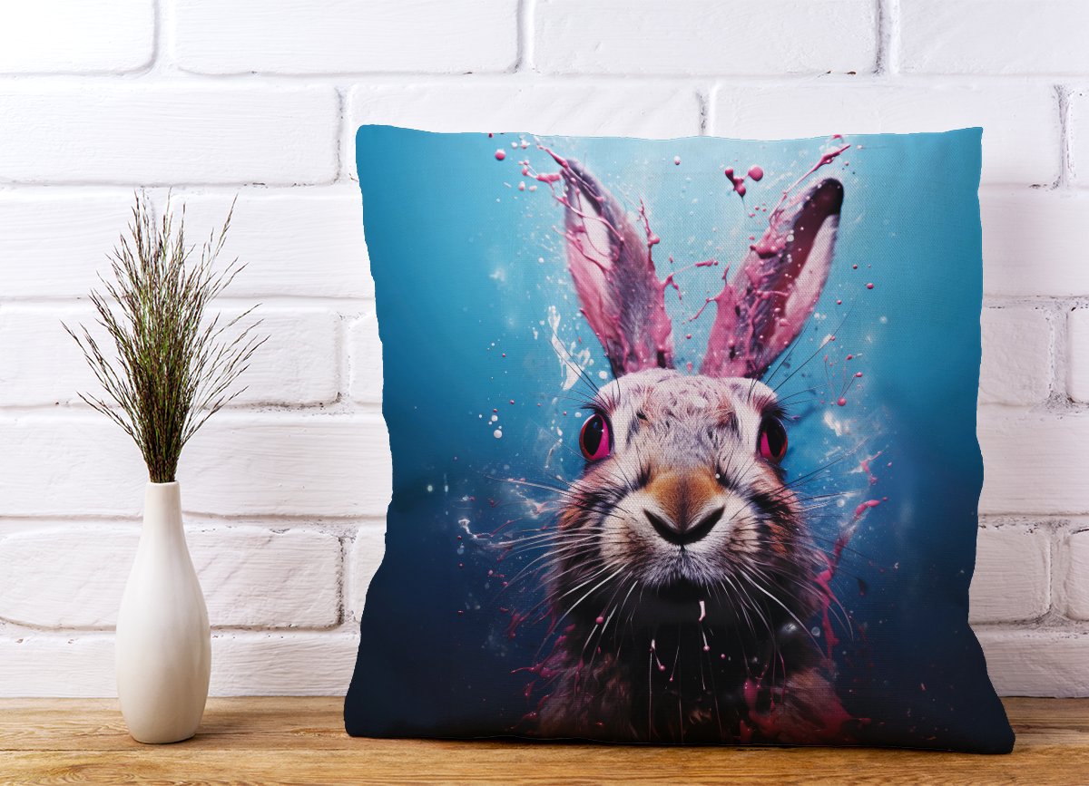 Rabbit Face Splashart Cushions