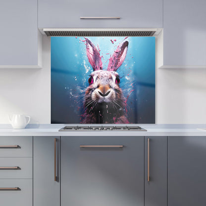 Rabbit Face Splashart Kitchen Splashback