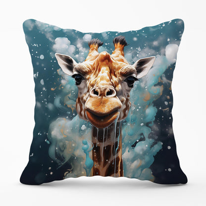 Splashart Giraffe Face Cushions