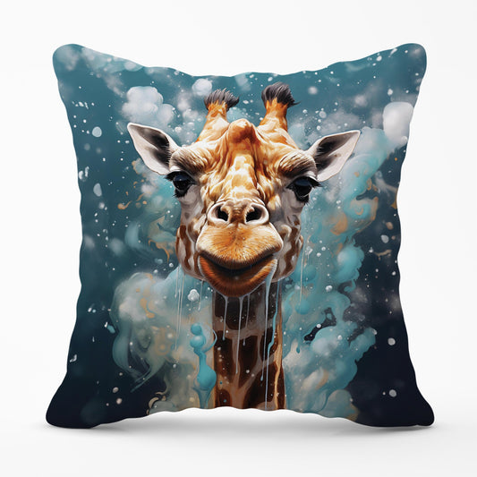 Splashart Giraffe Face Cushions