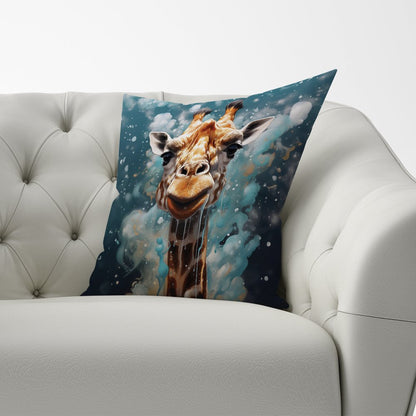 Splashart Giraffe Face Cushions