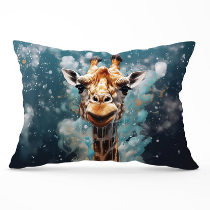 Splashart Giraffe Face Cushions