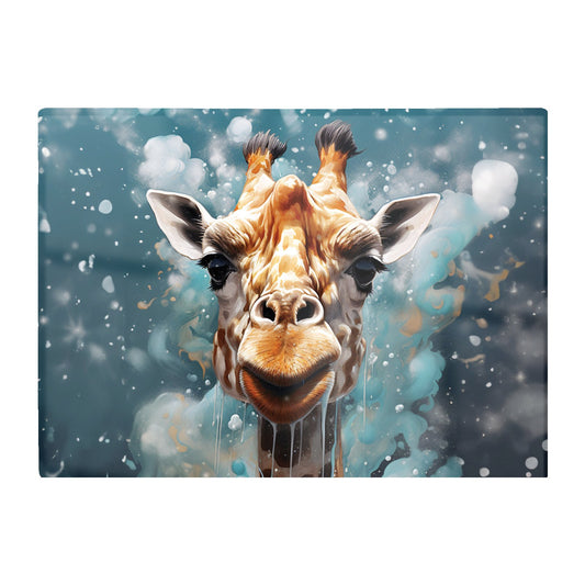 Splashart Giraffe Face Glass Chopping Board