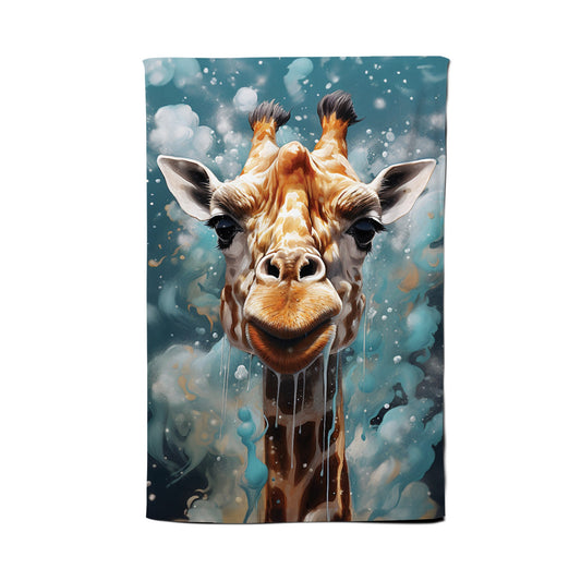 Splashart Giraffe Face Tea Towel