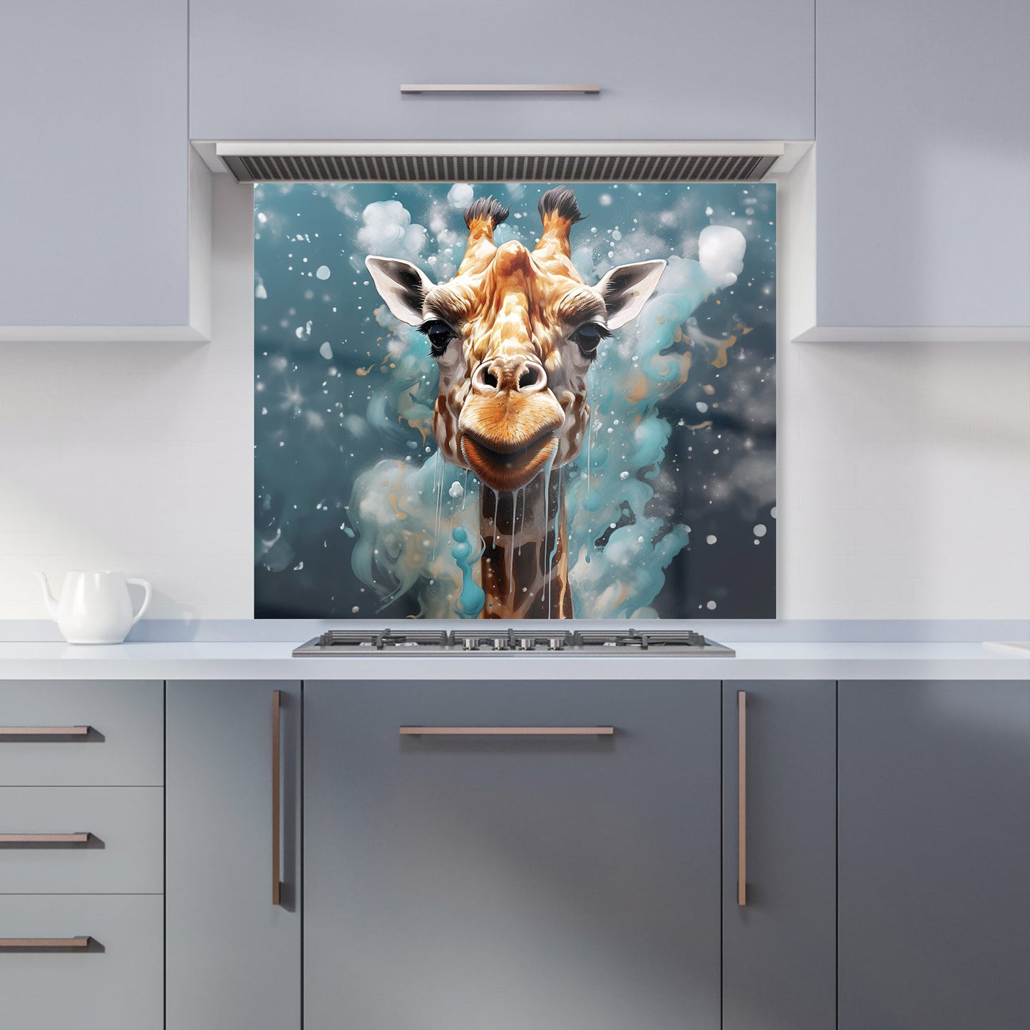 Splashart Giraffe Face Kitchen Splashback