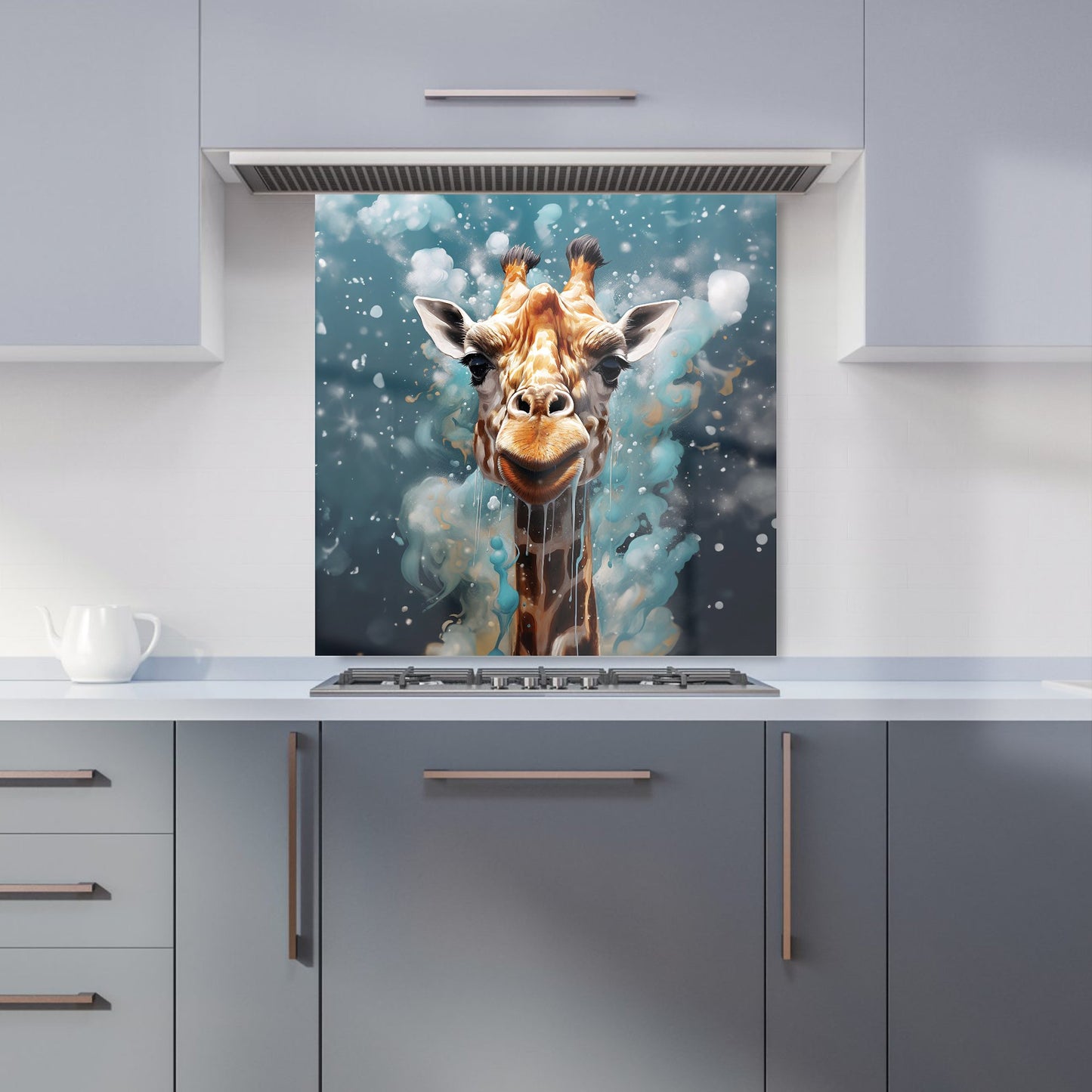 Splashart Giraffe Face Kitchen Splashback