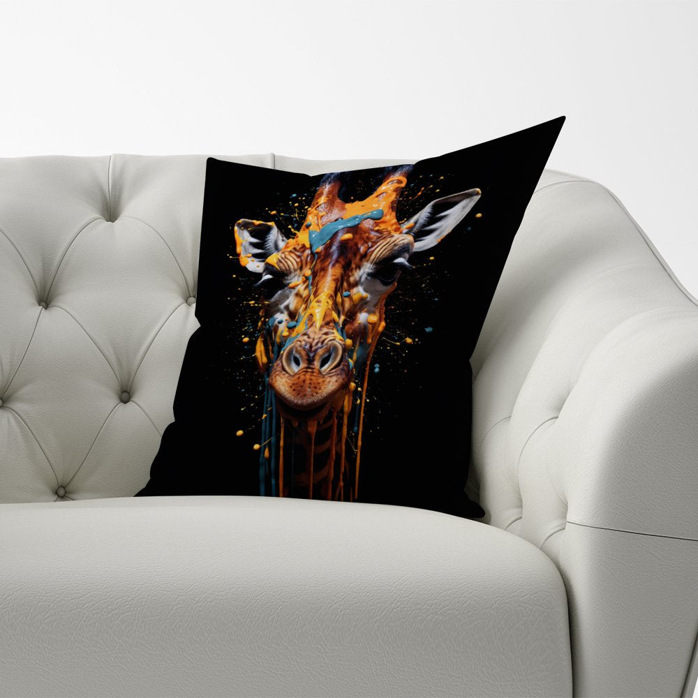 Giraffe Face Splashart Cushions