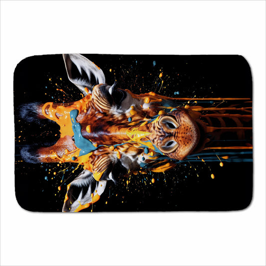 Giraffe Face Splashart Sherpa Blanket