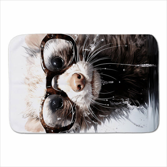 Splashart Ferret With Glasses Sherpa Blanket