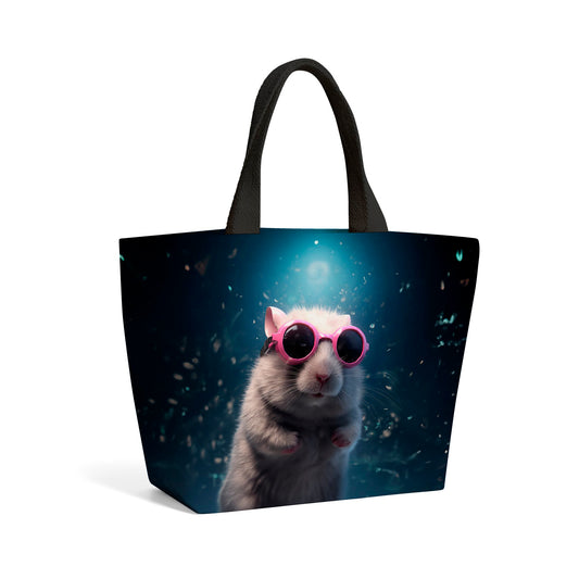 Splashart DoorMouse with Pink Glasses Beach Shopper Tote Bag