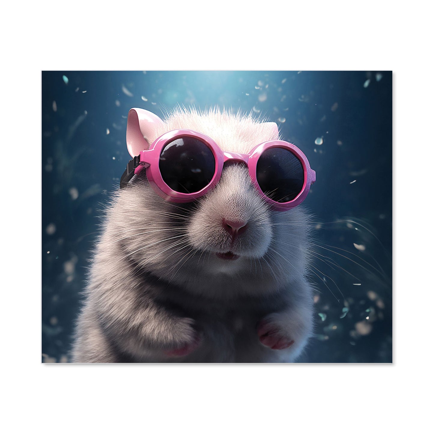 Splashart DoorMouse with Pink Glasses Kitchen Splashback