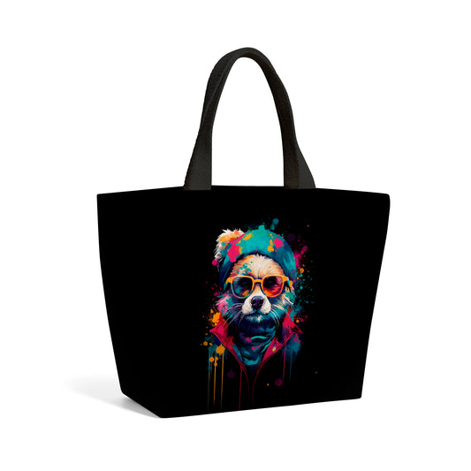 Multi Coloured Splashart Dog Beach Shopper Tote Bag