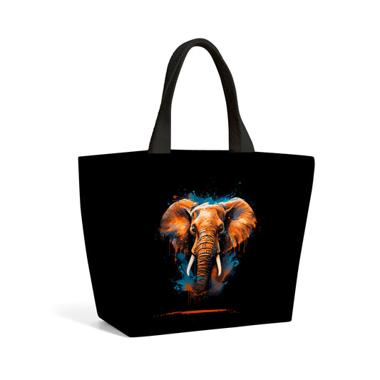 Splashart Elephant Blue Beach Shopper Tote Bag