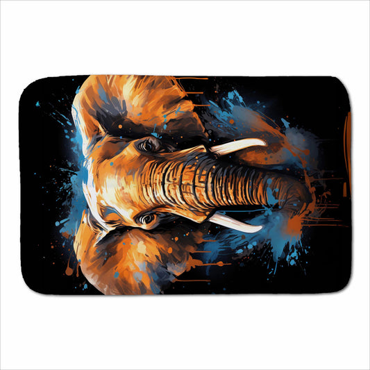 Splashart Elephant Blue Sherpa Blanket