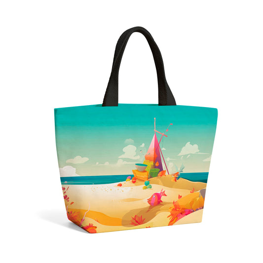 Fish On A Beach Holiday Beach Shopper Tote Bag