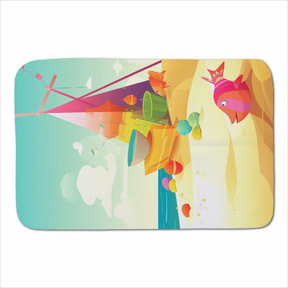 Fish On A Beach Holiday Sherpa Blanket