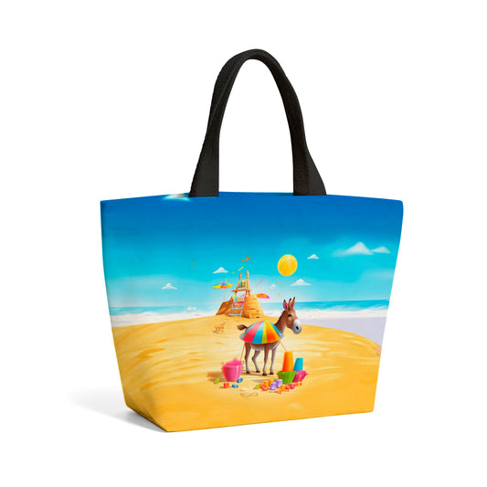 Donkey On A Beach Holiday Beach Shopper Tote Bag