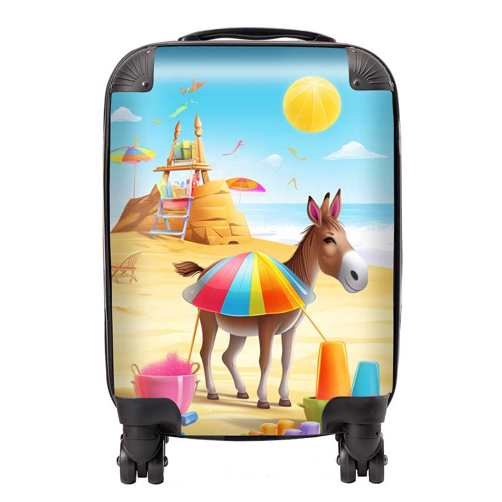 Donkey On A Beach Holiday Suitcase