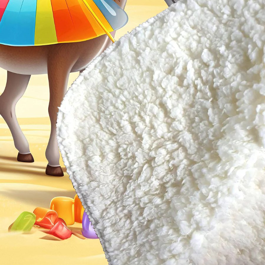 Donkey On A Beach Holiday Sherpa Blanket