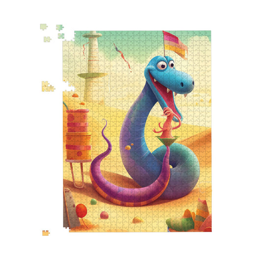 Snake On A Beach Holiday Jigsaw Puzzle