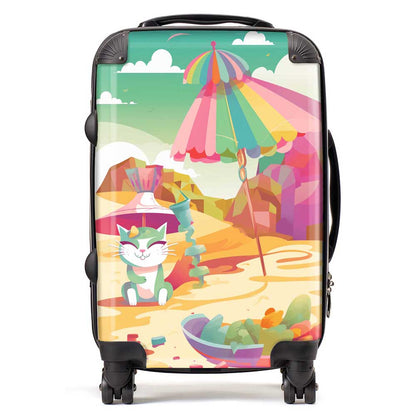 Kitten On A Beach Holiday Suitcase