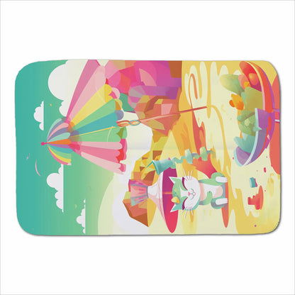 Kitten On A Beach Holiday Sherpa Blanket