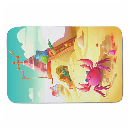 Pink Crab On A Beach Holiday Sherpa Blanket