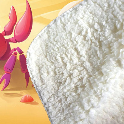 Pink Crab On A Beach Holiday Sherpa Blanket