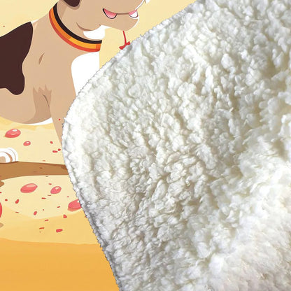 Doggy On A Beach Holiday Sherpa Blanket