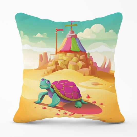 Turtle On A Beach Holiday Cushions