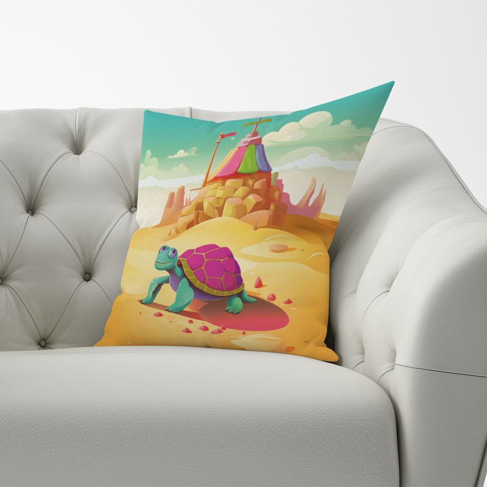 Turtle On A Beach Holiday Cushions