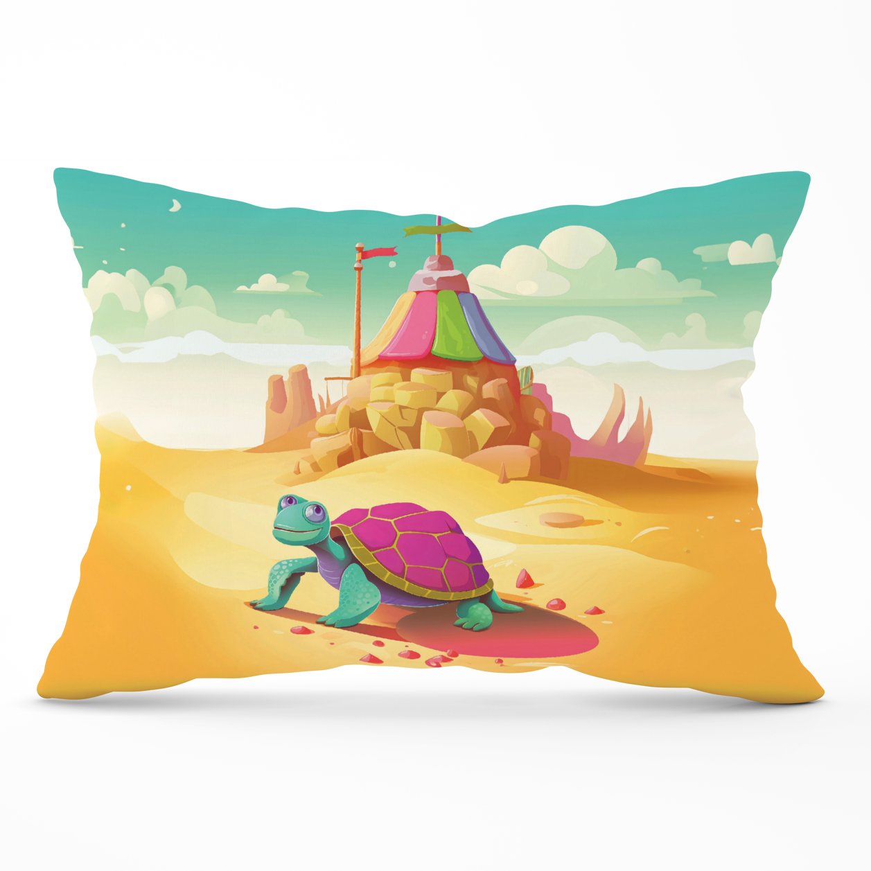 Turtle On A Beach Holiday Cushions