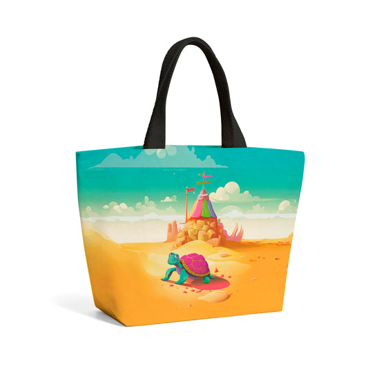 Turtle On A Beach Holiday Beach Shopper Tote Bag