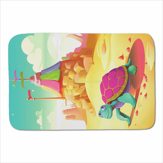 Turtle On A Beach Holiday Sherpa Blanket
