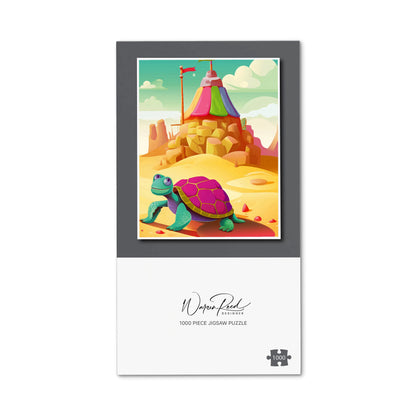 Turtle On A Beach Holiday Jigsaw Puzzle