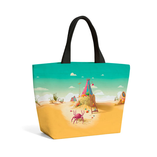 Crab On A Beach Holiday Beach Shopper Tote Bag