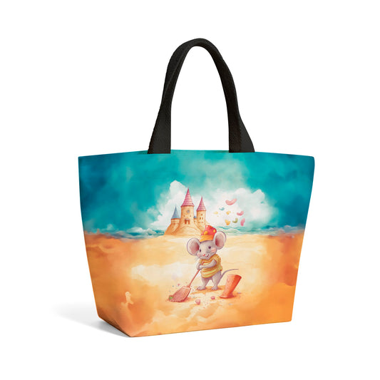 Mouse On A Beach Holiday Beach Shopper Tote Bag