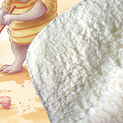 Mouse On A Beach Holiday Sherpa Blanket