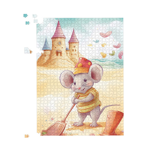 Mouse On A Beach Holiday Jigsaw Puzzle
