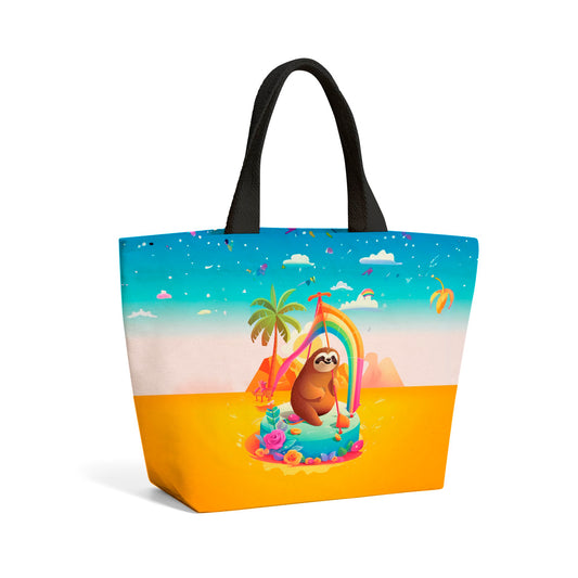 Sloth On A Beach Holiday Beach Shopper Tote Bag