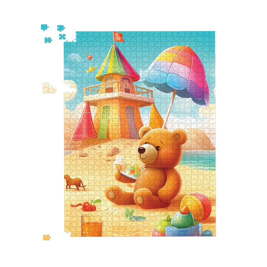 Bear On A Beach Holiday Jigsaw Puzzle