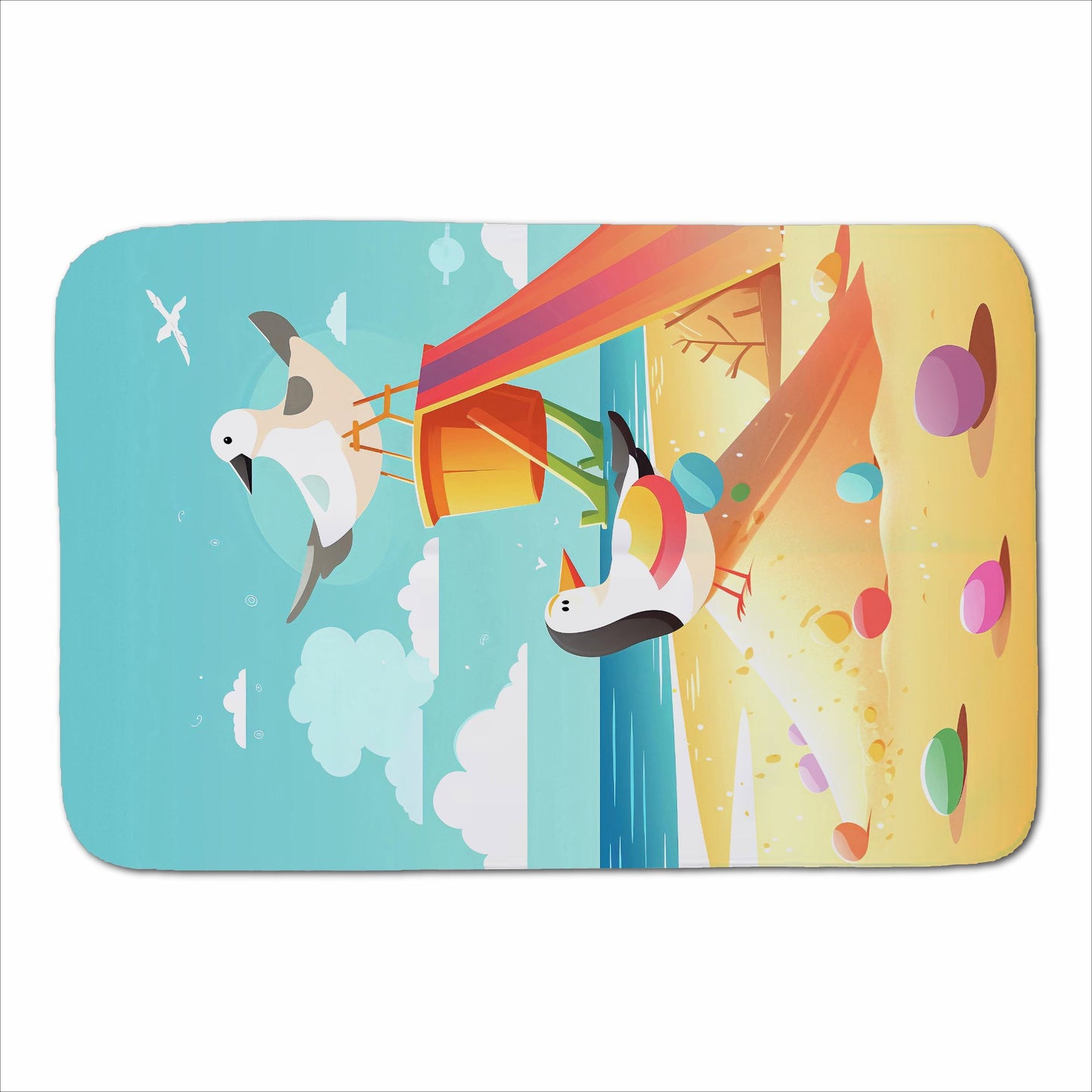 Seagulls On A Beach Holiday Sherpa Blanket