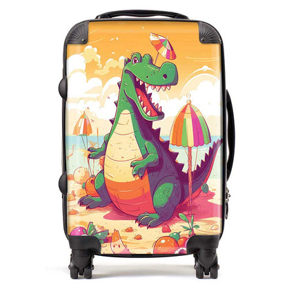 Crocodile On A Beach Holiday Suitcase