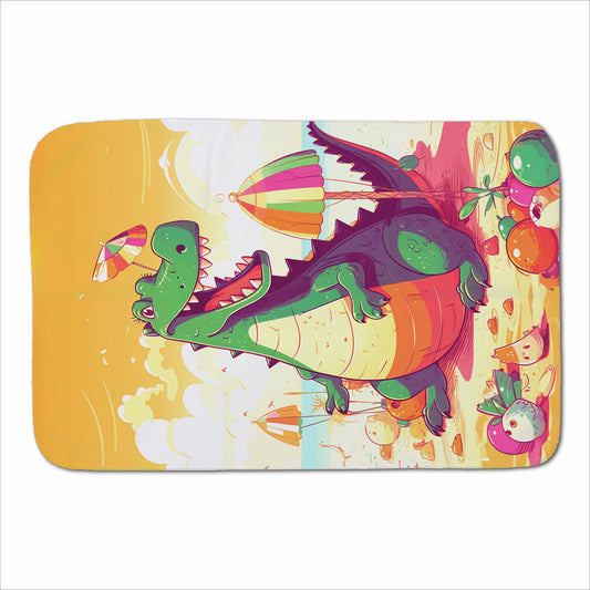 Crocodile On A Beach Holiday Sherpa Blanket