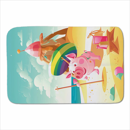 Piglet On A Beach Holiday Sherpa Blanket