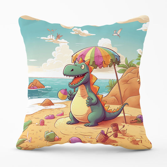 Dragon On A Beach Holiday Cushions