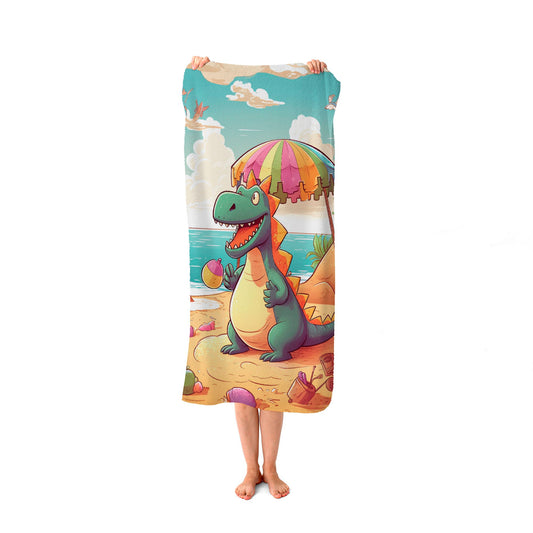 Dragon On A Beach Holiday Beach Towel